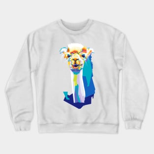 Alpaca Wpap Pop Art Crewneck Sweatshirt